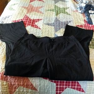 Roz& Ali knit wide leg black dress pants 1X